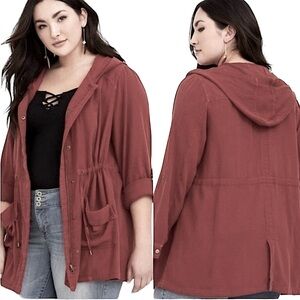 TORRID: Twill Essential Anorak Jacket -Size 4 / 4X